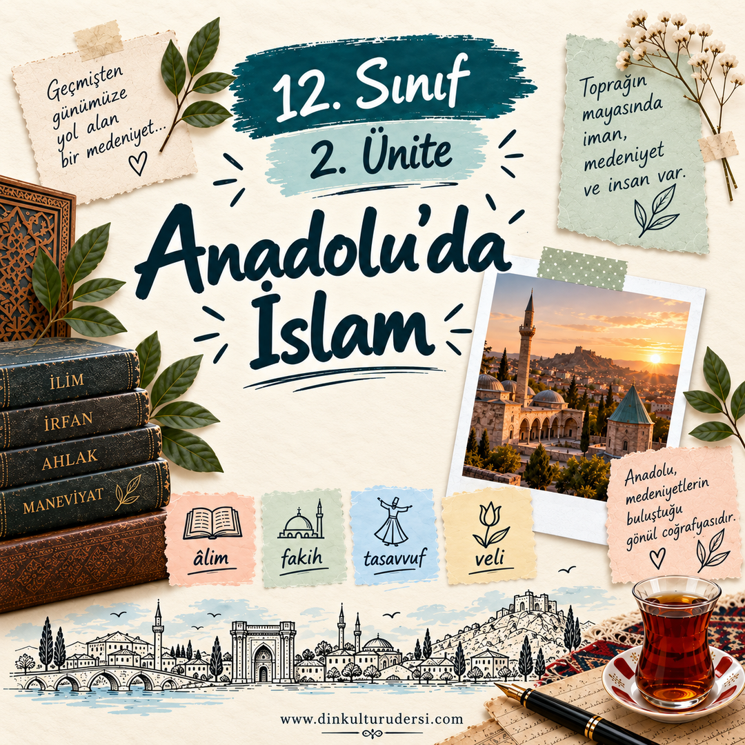 12. Sınıf 2. Ünite — Anadolu'da İslam