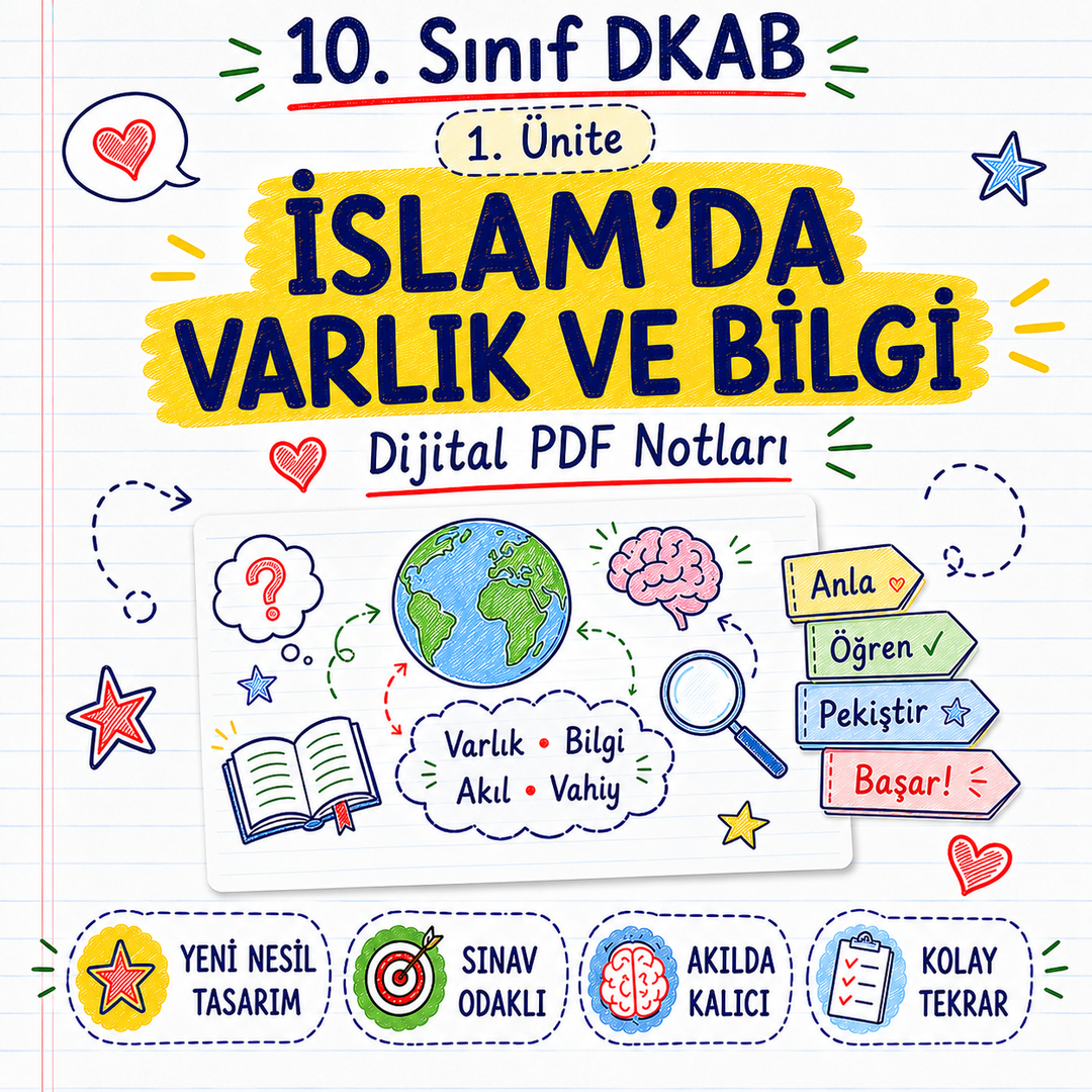 10. Sınıf DKAB 1. Ünite - İslam’da Varlık ve Bilgi