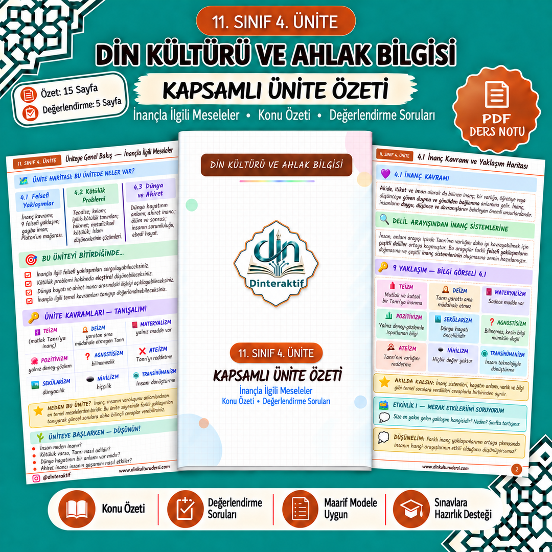 11. SINIF 4. ÜNİTE KAPSAMLI ÖZET PDF