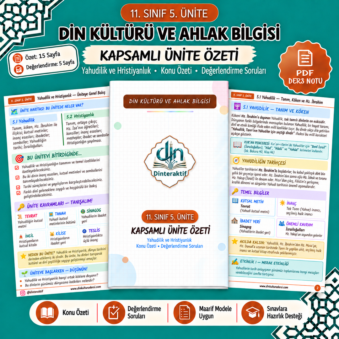 11. SINIF 5. ÜNİTE KAPSAMLI ÖZET PDF